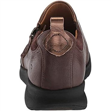 Mocasín De Mujer Combi Un Adorn Con Cremallera En Piel Marrón Oscuro Clarks