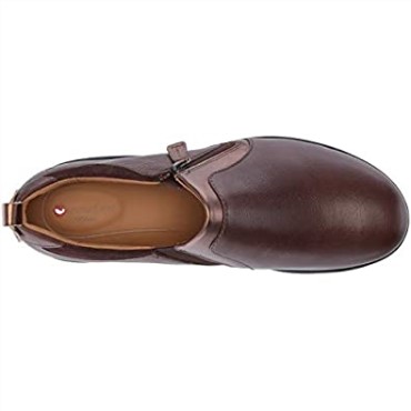 Mocasín De Mujer Combi Un Adorn Con Cremallera En Piel Marrón Oscuro Clarks