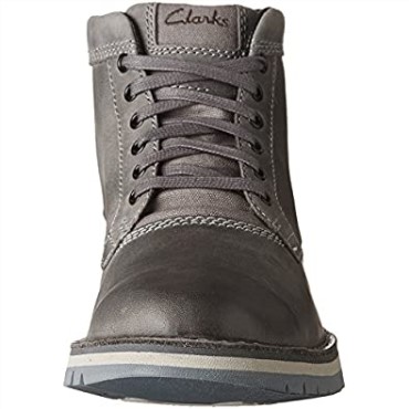 Bota Baja De Cuero Gris Oscuro Para Hombre Clarks Varby