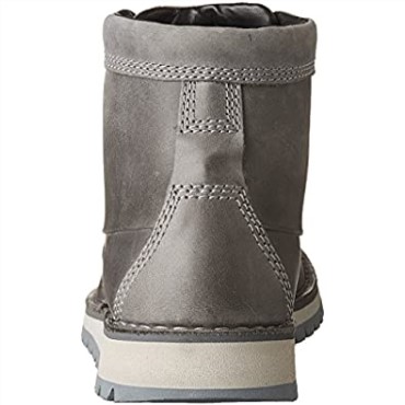 Bota Baja De Cuero Gris Oscuro Para Hombre Clarks Varby