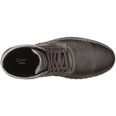Bota Baja De Cuero Gris Oscuro Para Hombre Clarks Varby