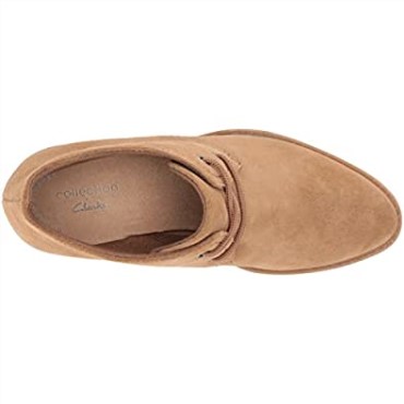 Caqui Oscuro Gamuza Clarks Mujer Escena Encaje Bota Moda