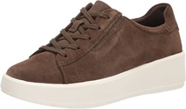 Zapatilla Layton Lace De Mujer De Ante Oliva Oscuro Clarks