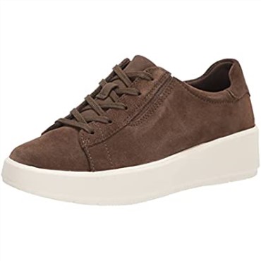 Zapatilla Layton Lace De Mujer De Ante Oliva Oscuro Clarks