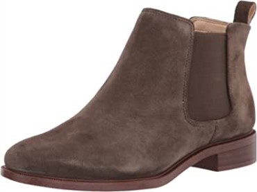 Botines Chelsea Taylor Shine De Mujer En Ante Verde Oliva Oscuro Clarks