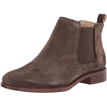 Botines Chelsea Taylor Shine De Mujer En Ante Verde Oliva Oscuro Clarks