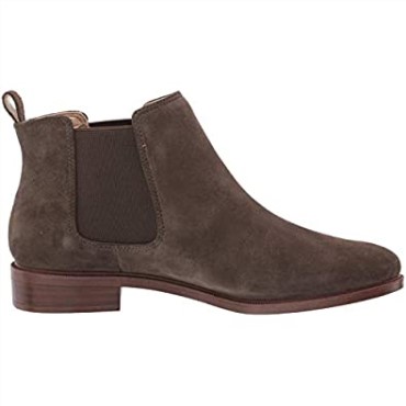 Botines Chelsea Taylor Shine De Mujer En Ante Verde Oliva Oscuro Clarks