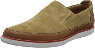 Mocasines Bratton Step Combi Clarks De Piel De Ante Color Arena Oscuro Para Hombre0