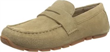 Mocasín Con Barra Oswick Para Hombre En Ante Color Arena Oscuro Clarks