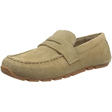 Mocasín Con Barra Oswick Para Hombre En Ante Color Arena Oscuro Clarks