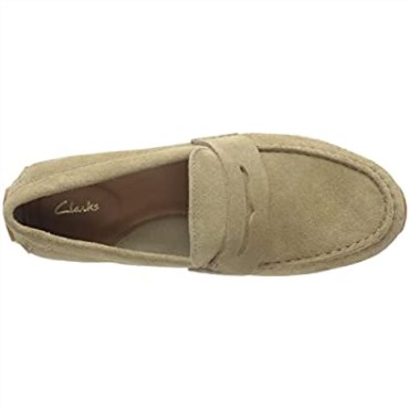 Mocasín Con Barra Oswick Para Hombre En Ante Color Arena Oscuro Clarks