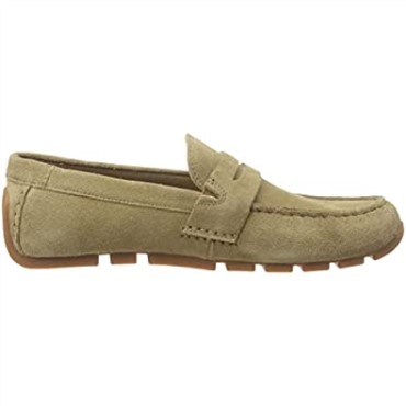 Mocasín Con Barra Oswick Para Hombre En Ante Color Arena Oscuro Clarks
