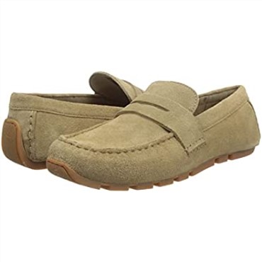 Mocasín Con Barra Oswick Para Hombre En Ante Color Arena Oscuro Clarks