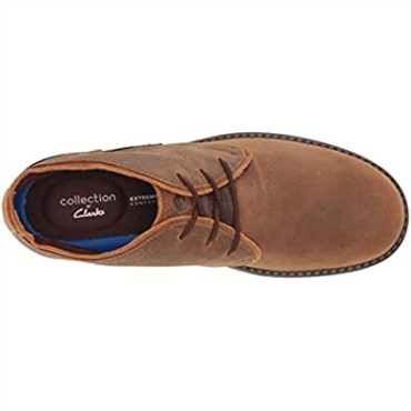 Botas Chukka Impermeables De Cuero Marrón Oscuro Para Hombre Clarks Morris Peak