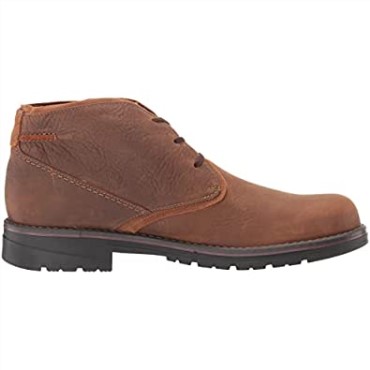 Botas Chukka Impermeables De Cuero Marrón Oscuro Para Hombre Clarks Morris Peak