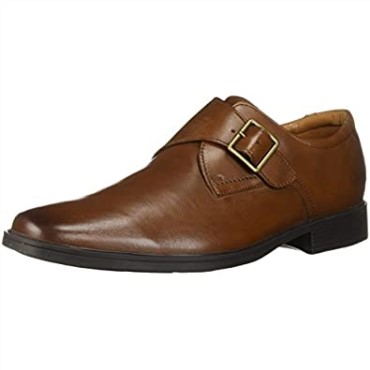 Mocasín Con Correa De Monje Estilo Tilden Para Hombre De Cuero Marrón Oscuro De Clarks