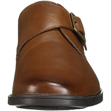 Mocasín Con Correa De Monje Estilo Tilden Para Hombre De Cuero Marrón Oscuro De Clarks