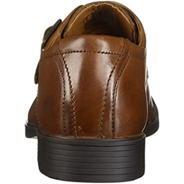 Mocasín Con Correa De Monje Estilo Tilden Para Hombre De Cuero Marrón Oscuro De Clarks