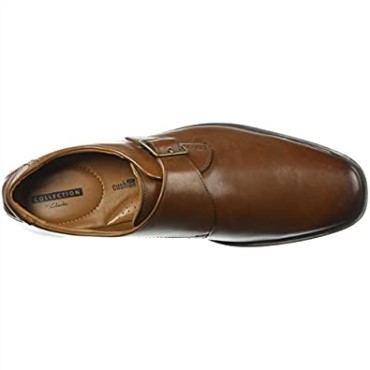 Mocasín Con Correa De Monje Estilo Tilden Para Hombre De Cuero Marrón Oscuro De Clarks