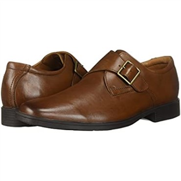 Mocasín Con Correa De Monje Estilo Tilden Para Hombre De Cuero Marrón Oscuro De Clarks