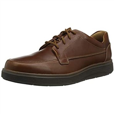 Cuero Marrón Oscuro Clarks Un Abode Eacil Oxford Flat Para Hombre