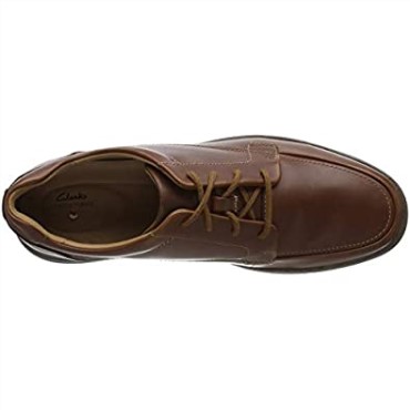 Cuero Marrón Oscuro Clarks Un Abode Eacil Oxford Flat Para Hombre
