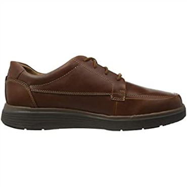 Cuero Marrón Oscuro Clarks Un Abode Eacil Oxford Flat Para Hombre