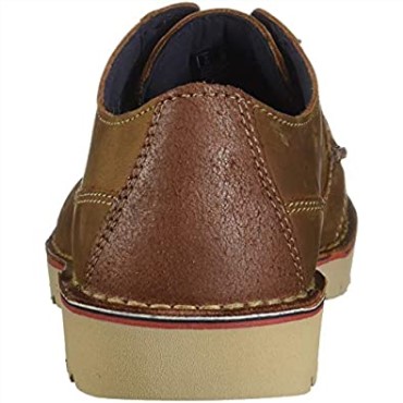Cuero Marrón Oscuro Clarks Hombres Vargo Plaoxford