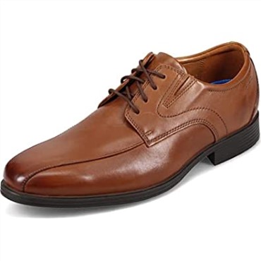 Cuero Marrón Oscuro Clarks Hombres Whiddon Pace Oxford