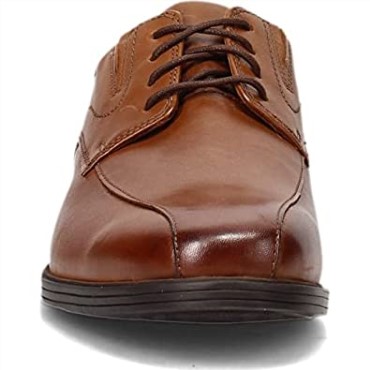 Cuero Marrón Oscuro Clarks Hombres Whiddon Pace Oxford