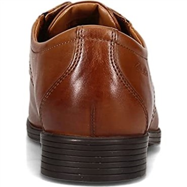 Cuero Marrón Oscuro Clarks Hombres Whiddon Pace Oxford