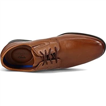 Cuero Marrón Oscuro Clarks Hombres Whiddon Pace Oxford