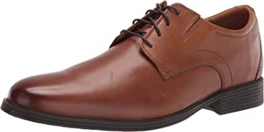 Zapatos Derby Con Cordones Whiddon Pla Para Hombre De Cuero Marrón Oscuro De Clarks