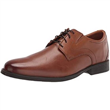 Zapatos Derby Con Cordones Whiddon Pla Para Hombre De Cuero Marrón Oscuro De Clarks