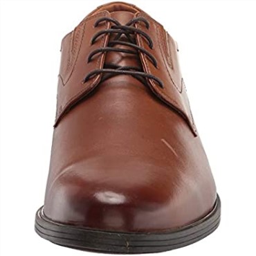 Zapatos Derby Con Cordones Whiddon Pla Para Hombre De Cuero Marrón Oscuro De Clarks