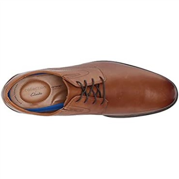 Zapatos Derby Con Cordones Whiddon Pla Para Hombre De Cuero Marrón Oscuro De Clarks