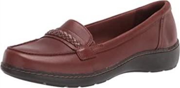 Mocasines Clarks Cora Viola De Piel Marrón Oscuro Para Mujer
