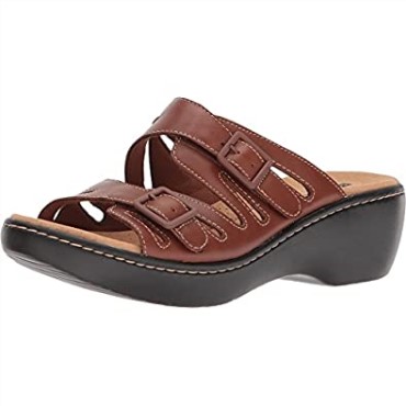 Cuero Marrón Oscuro Clarks Mujer Delana Liri Plataforma