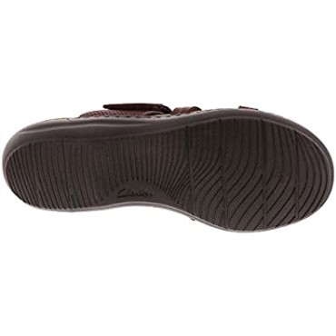 Sandalias Planas Para Mujer Laurieann Edge De Clarks En Cuero Marrón Oscuro