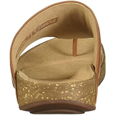 Chanclas De Mujer Clarks Un Perri Vibe De Cuero Tostado Oscuro