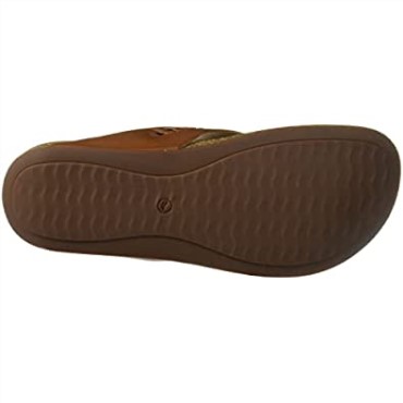 Chanclas De Mujer Clarks Un Perri Vibe De Cuero Tostado Oscuro