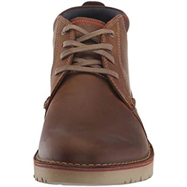 Botines De Caña Media Vargo Para Hombre En Piel Marrón Oscuro Clarks