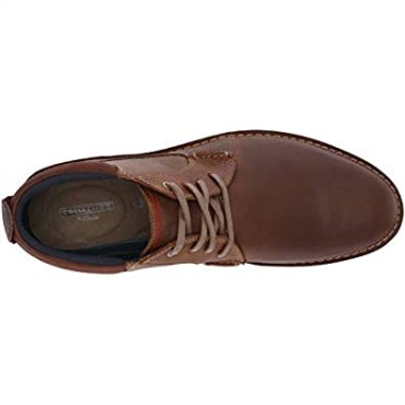 Botines De Caña Media Vargo Para Hombre En Piel Marrón Oscuro Clarks