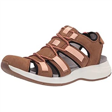 Sandalias Planas Para Mujer Solan Sail De Clarks En Cuero Marrón Oscuro/gamuza