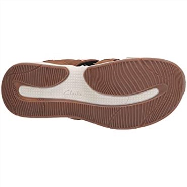 Sandalias Planas Para Mujer Solan Sail De Clarks En Cuero Marrón Oscuro/gamuza