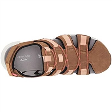 Sandalias Planas Para Mujer Solan Sail De Clarks En Cuero Marrón Oscuro/gamuza