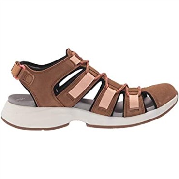 Sandalias Planas Para Mujer Solan Sail De Clarks En Cuero Marrón Oscuro/gamuza