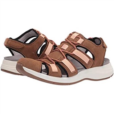 Sandalias Planas Para Mujer Solan Sail De Clarks En Cuero Marrón Oscuro/gamuza