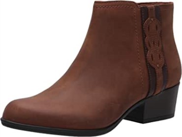 Botines De Mujer En Piel Color Tostado Oscuro Adreena Lila Clarks