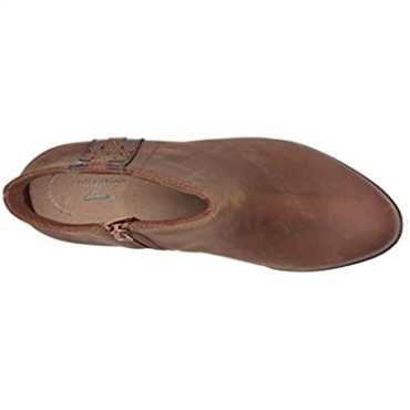 Botines De Mujer En Piel Color Tostado Oscuro Adreena Lila Clarks